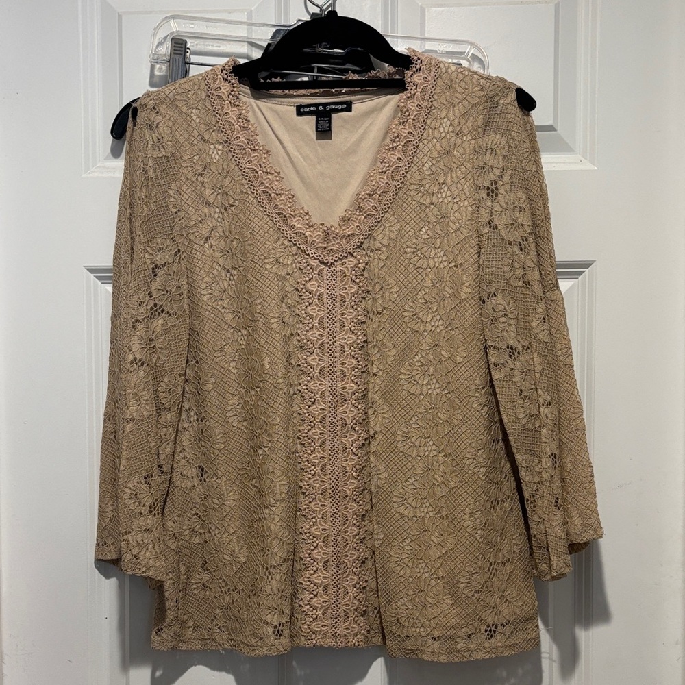 Cable & Gauge Lace Blouse